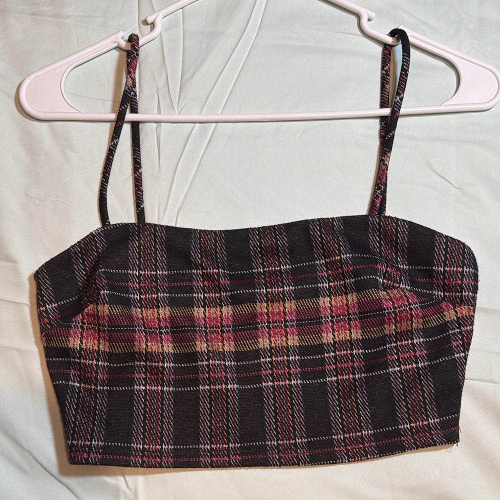Plaid Crop-Top / Bralette